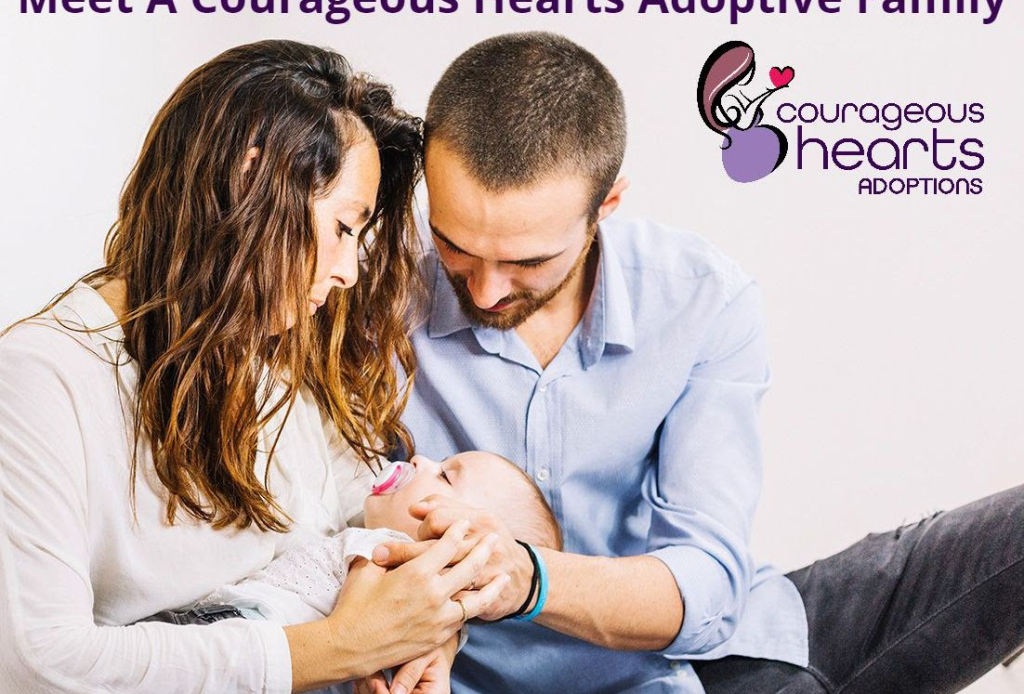 Photo of family with baby.