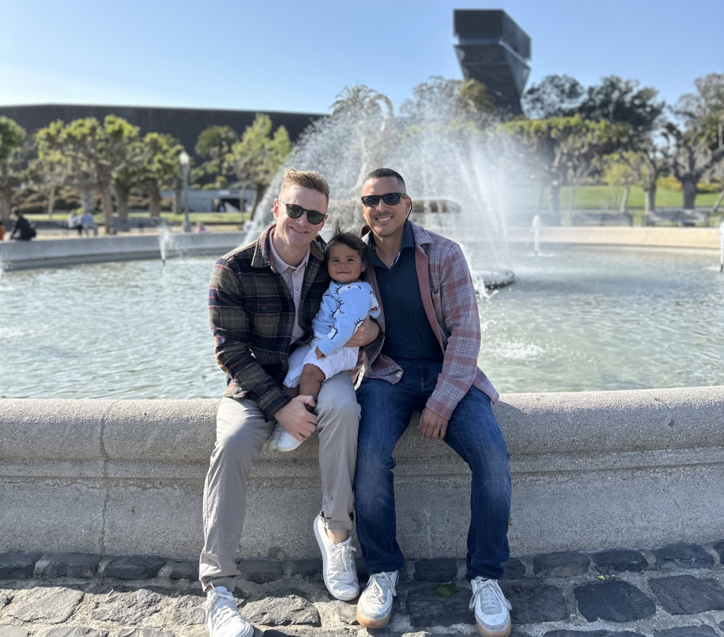 Michael and Will with their daughter.