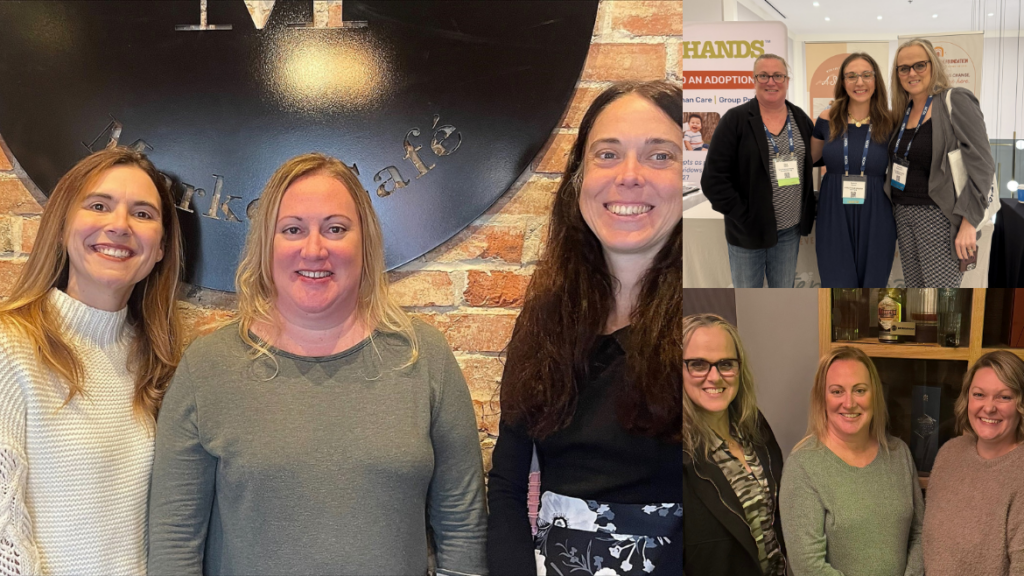 3 photos of female staff members. Sara is featured with Laronda and two other staff.